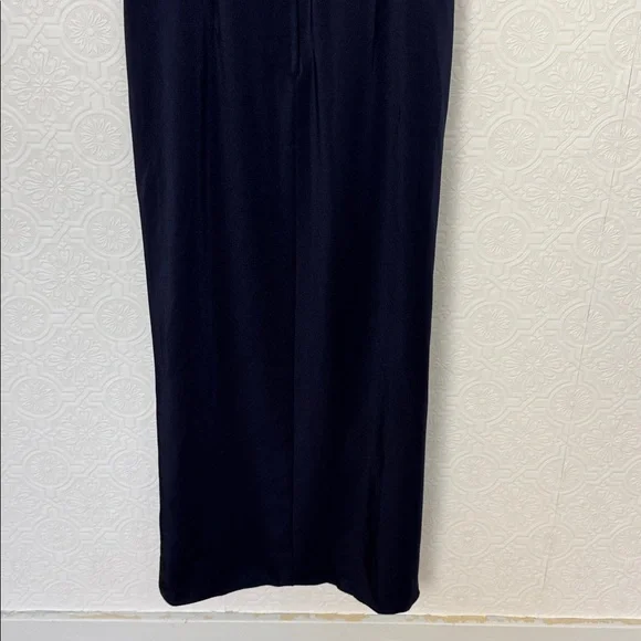 La Femme 25206 Surplice Off The Shoulder Navy Blue Evening Dress Maxi Gown Event